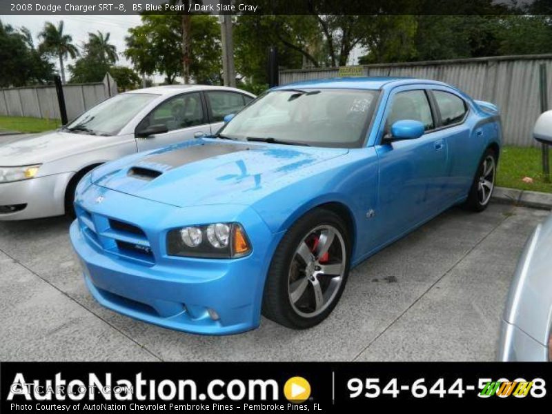 B5 Blue Pearl / Dark Slate Gray 2008 Dodge Charger SRT-8