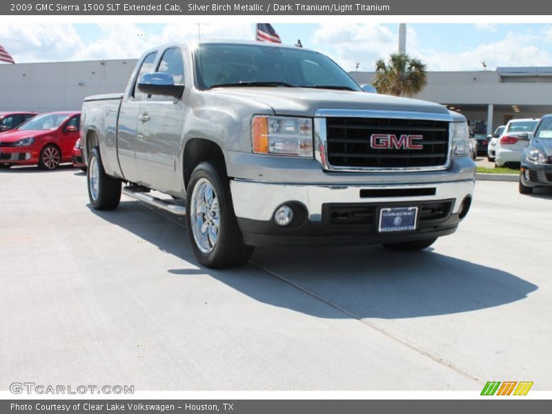 Silver Birch Metallic / Dark Titanium/Light Titanium 2009 GMC Sierra 1500 SLT Extended Cab