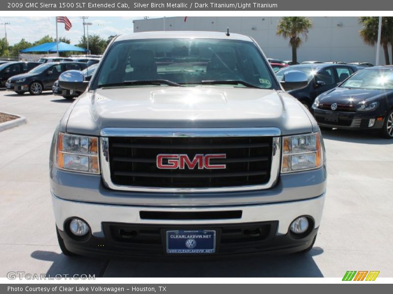 Silver Birch Metallic / Dark Titanium/Light Titanium 2009 GMC Sierra 1500 SLT Extended Cab