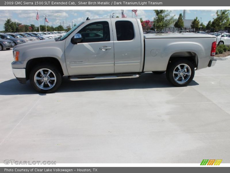 Silver Birch Metallic / Dark Titanium/Light Titanium 2009 GMC Sierra 1500 SLT Extended Cab