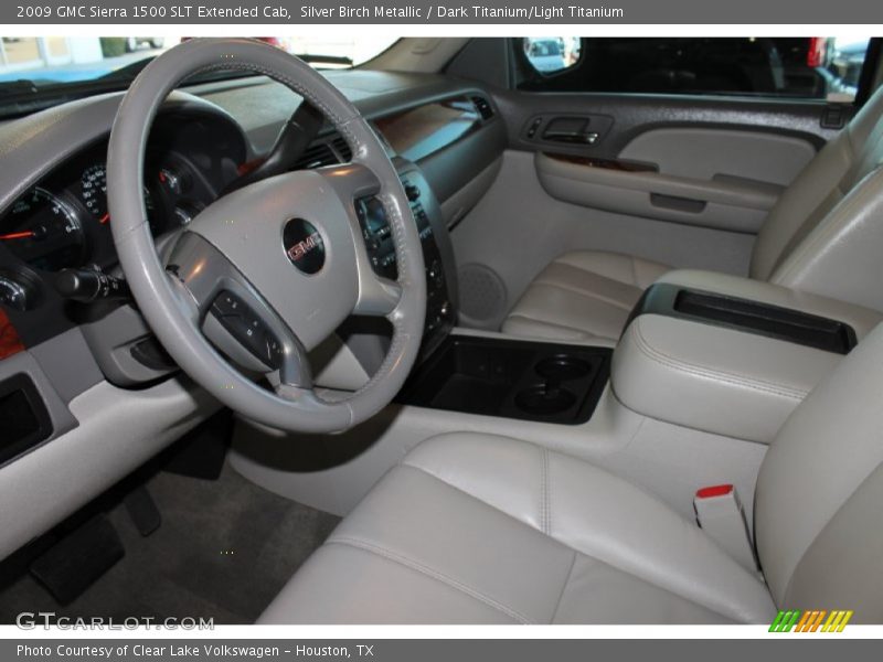 Silver Birch Metallic / Dark Titanium/Light Titanium 2009 GMC Sierra 1500 SLT Extended Cab