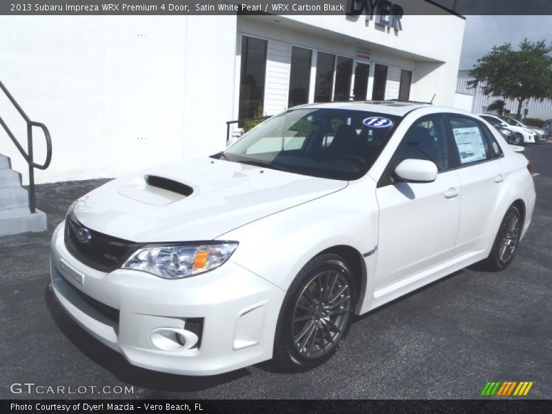 Satin White Pearl / WRX Carbon Black 2013 Subaru Impreza WRX Premium 4 Door