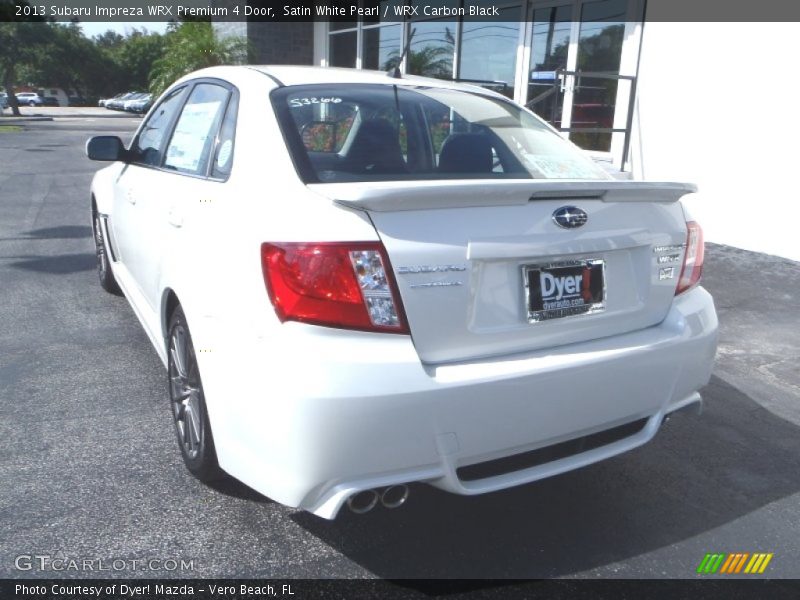 Satin White Pearl / WRX Carbon Black 2013 Subaru Impreza WRX Premium 4 Door