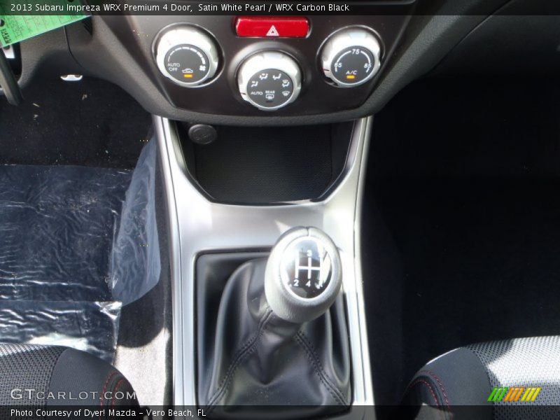 Satin White Pearl / WRX Carbon Black 2013 Subaru Impreza WRX Premium 4 Door
