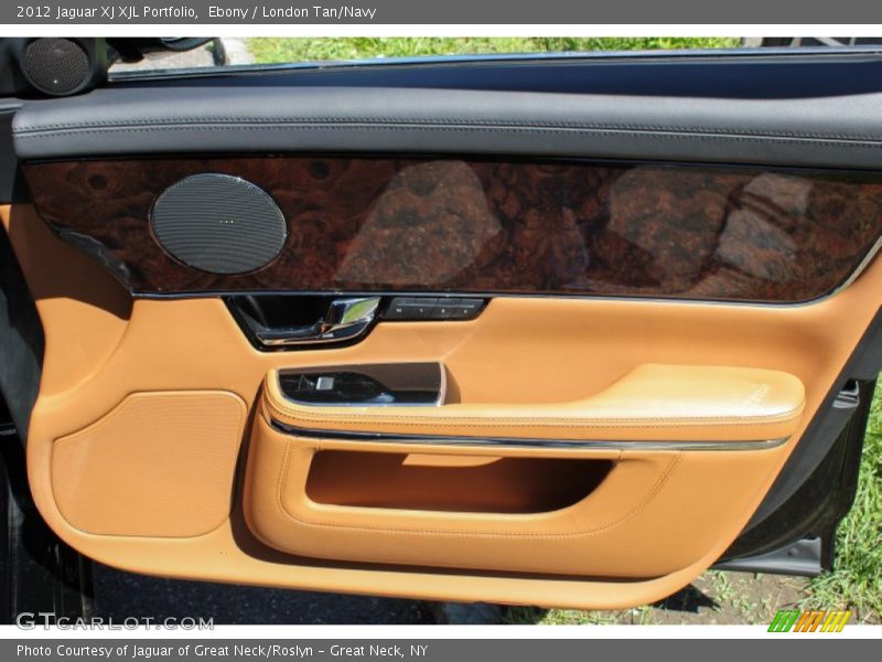 Ebony / London Tan/Navy 2012 Jaguar XJ XJL Portfolio