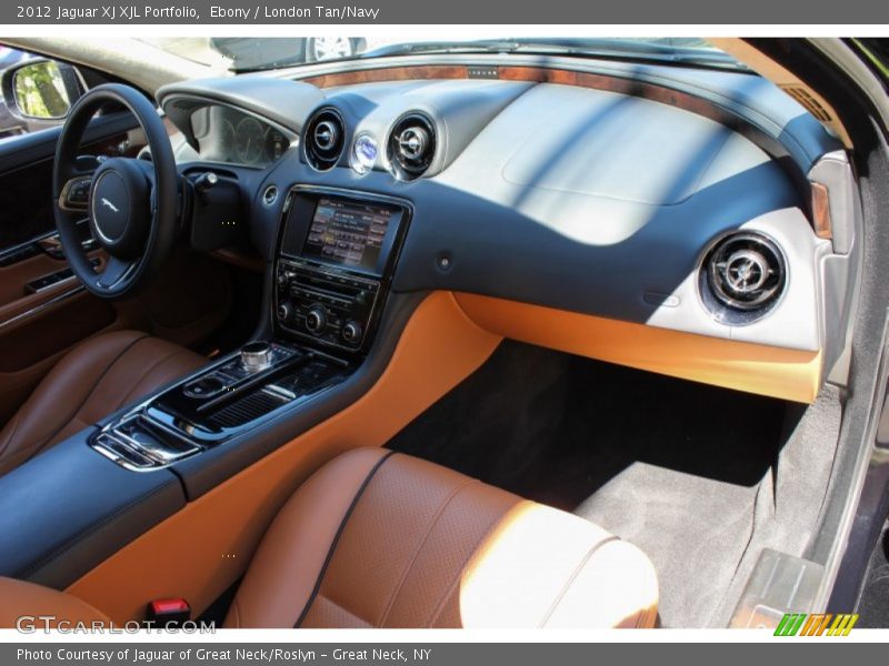 Ebony / London Tan/Navy 2012 Jaguar XJ XJL Portfolio