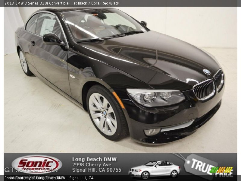 Jet Black / Coral Red/Black 2013 BMW 3 Series 328i Convertible