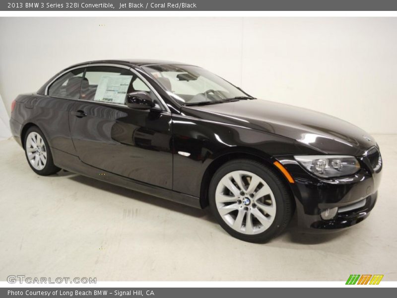 Jet Black / Coral Red/Black 2013 BMW 3 Series 328i Convertible