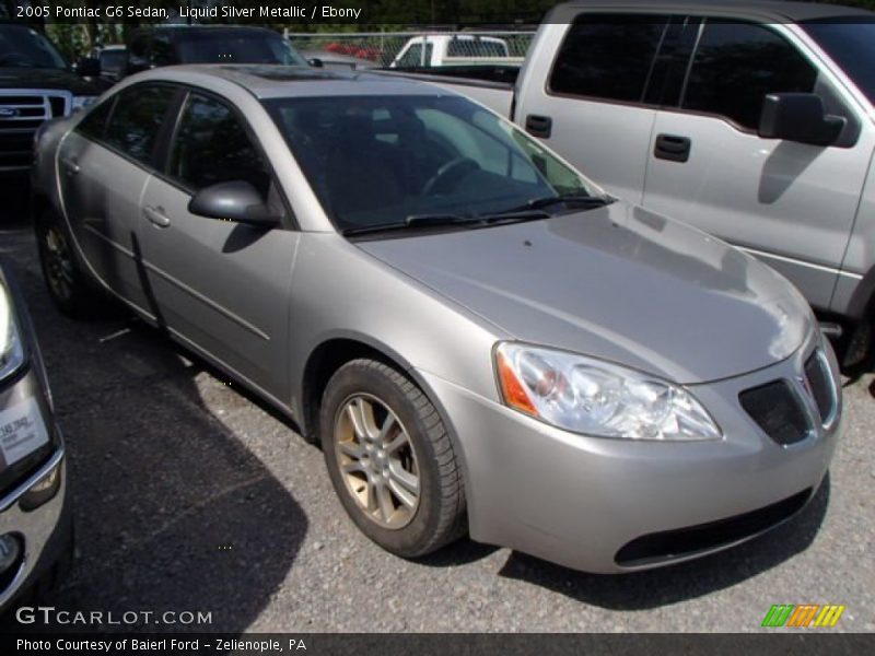 Liquid Silver Metallic / Ebony 2005 Pontiac G6 Sedan