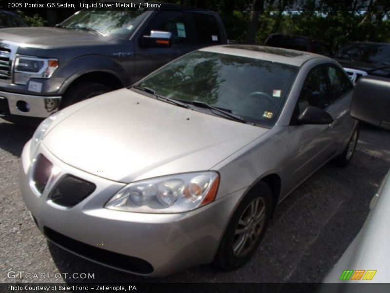 Liquid Silver Metallic / Ebony 2005 Pontiac G6 Sedan