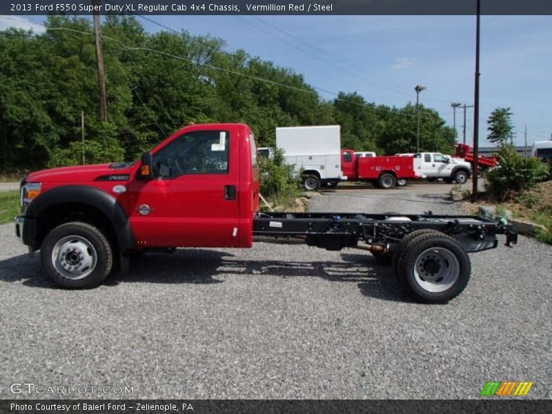  2013 F550 Super Duty XL Regular Cab 4x4 Chassis Vermillion Red