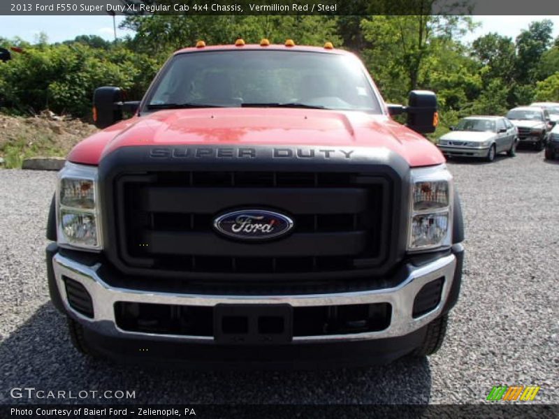 Vermillion Red / Steel 2013 Ford F550 Super Duty XL Regular Cab 4x4 Chassis