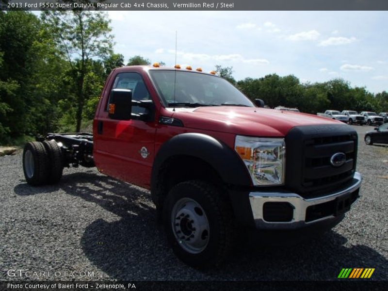 Vermillion Red / Steel 2013 Ford F550 Super Duty XL Regular Cab 4x4 Chassis