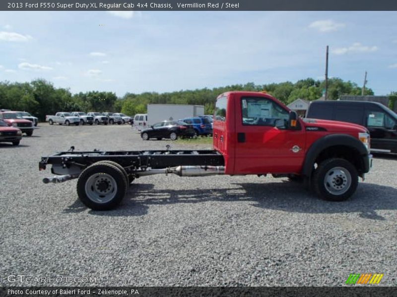 Vermillion Red / Steel 2013 Ford F550 Super Duty XL Regular Cab 4x4 Chassis