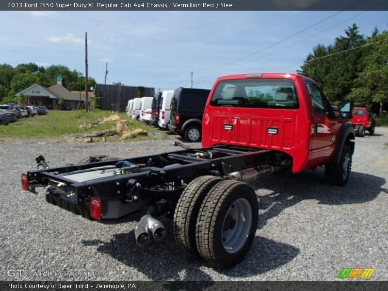 Vermillion Red / Steel 2013 Ford F550 Super Duty XL Regular Cab 4x4 Chassis