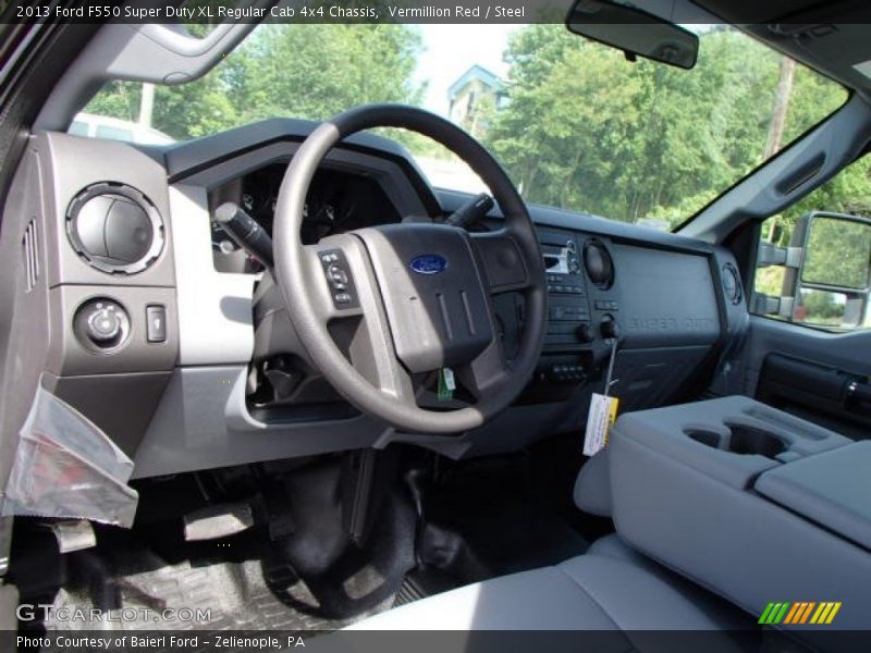 Vermillion Red / Steel 2013 Ford F550 Super Duty XL Regular Cab 4x4 Chassis