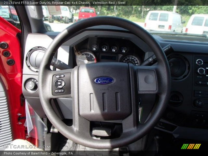 Vermillion Red / Steel 2013 Ford F550 Super Duty XL Regular Cab 4x4 Chassis