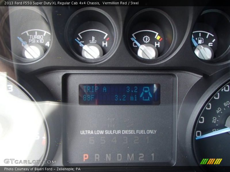 Vermillion Red / Steel 2013 Ford F550 Super Duty XL Regular Cab 4x4 Chassis