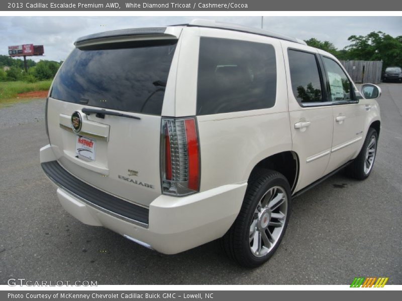 White Diamond Tricoat / Cashmere/Cocoa 2013 Cadillac Escalade Premium AWD