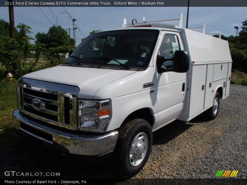 Oxford White / Medium Flint 2013 Ford E Series Cutaway E350 Commercial Utility Truck