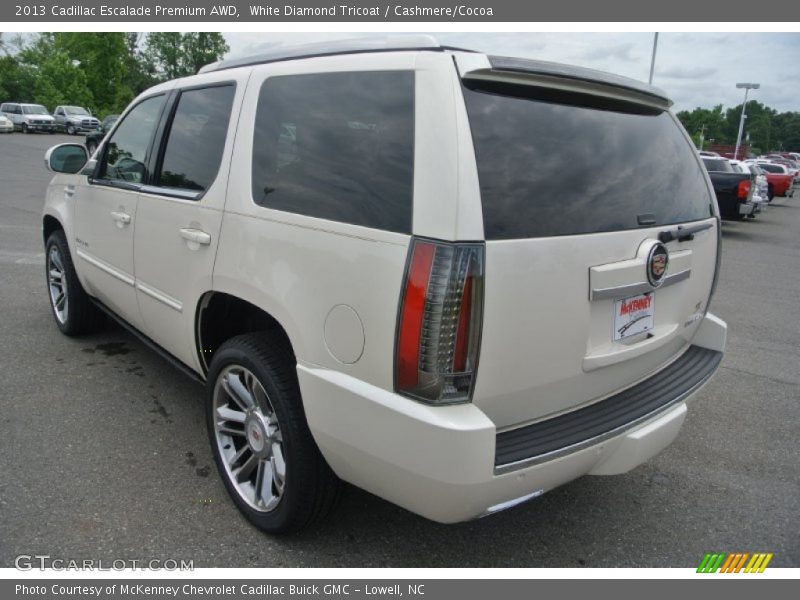White Diamond Tricoat / Cashmere/Cocoa 2013 Cadillac Escalade Premium AWD