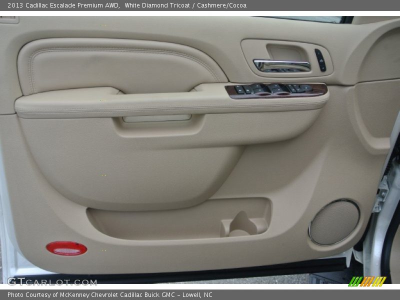 White Diamond Tricoat / Cashmere/Cocoa 2013 Cadillac Escalade Premium AWD