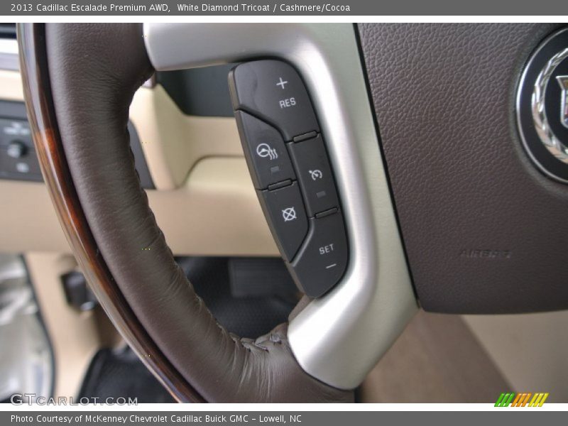 White Diamond Tricoat / Cashmere/Cocoa 2013 Cadillac Escalade Premium AWD