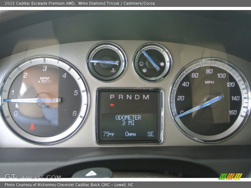 White Diamond Tricoat / Cashmere/Cocoa 2013 Cadillac Escalade Premium AWD