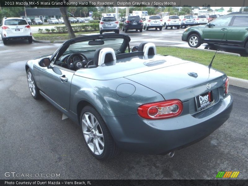 Dolphin Gray Mica / Spicy Mocha 2013 Mazda MX-5 Miata Grand Touring Hard Top Roadster