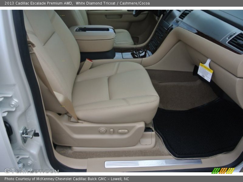 White Diamond Tricoat / Cashmere/Cocoa 2013 Cadillac Escalade Premium AWD