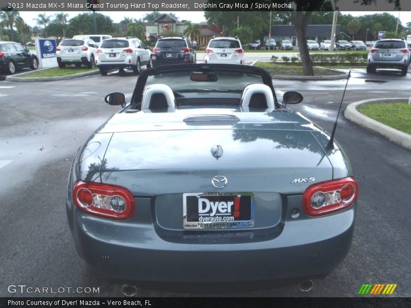 Dolphin Gray Mica / Spicy Mocha 2013 Mazda MX-5 Miata Grand Touring Hard Top Roadster