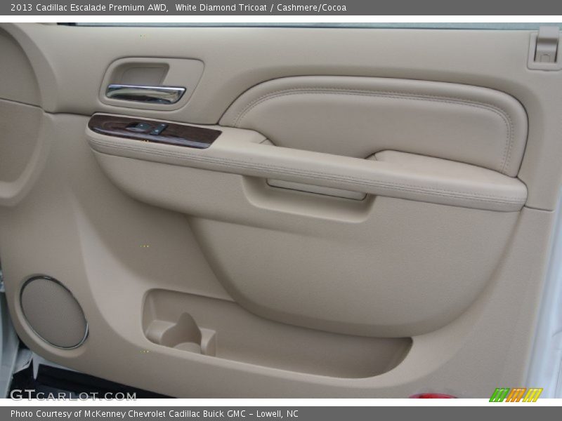 White Diamond Tricoat / Cashmere/Cocoa 2013 Cadillac Escalade Premium AWD