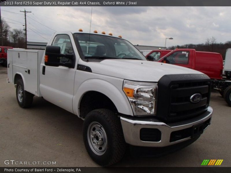 Front 3/4 View of 2013 F250 Super Duty XL Regular Cab 4x4 Chassis