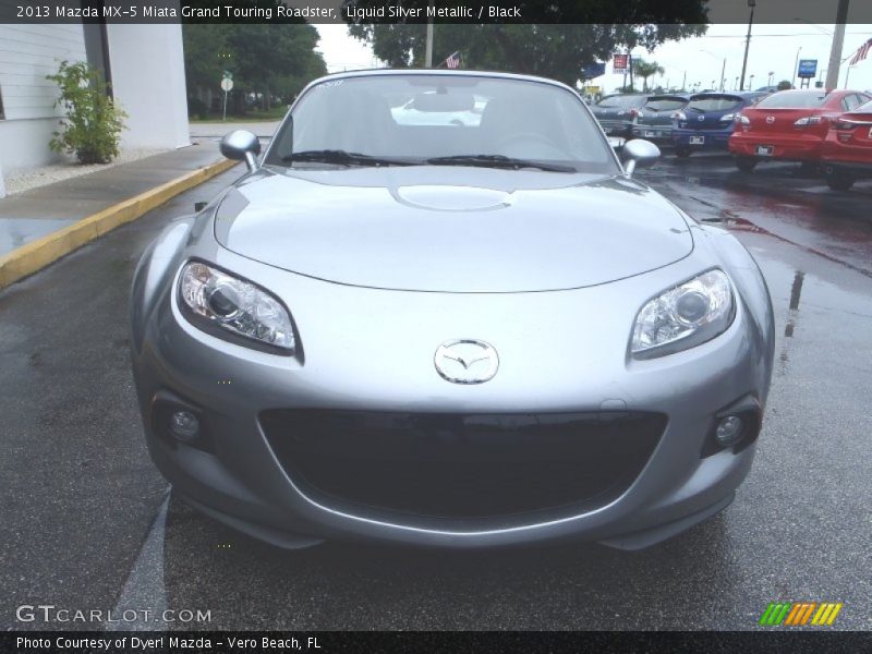 Liquid Silver Metallic / Black 2013 Mazda MX-5 Miata Grand Touring Roadster