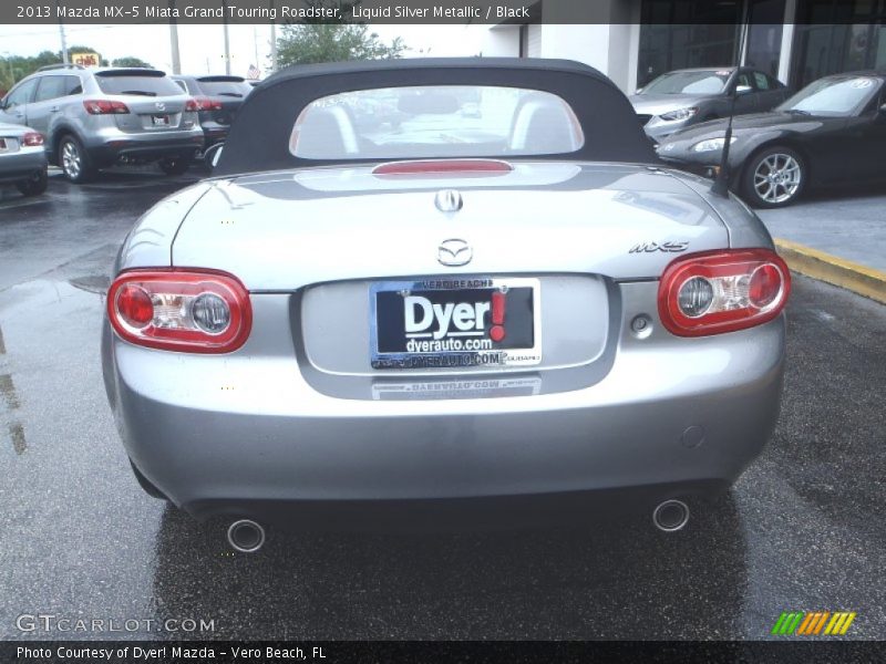 Liquid Silver Metallic / Black 2013 Mazda MX-5 Miata Grand Touring Roadster