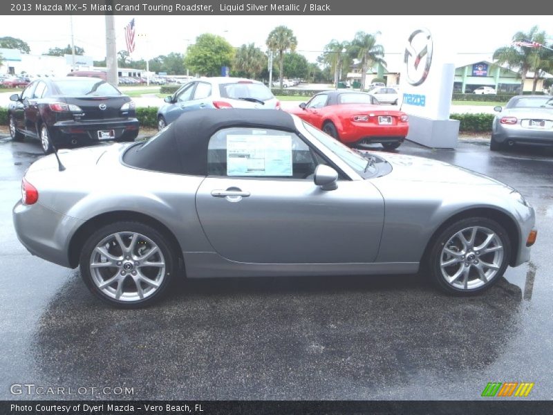 Liquid Silver Metallic / Black 2013 Mazda MX-5 Miata Grand Touring Roadster