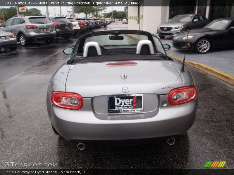 Liquid Silver Metallic / Black 2013 Mazda MX-5 Miata Grand Touring Roadster