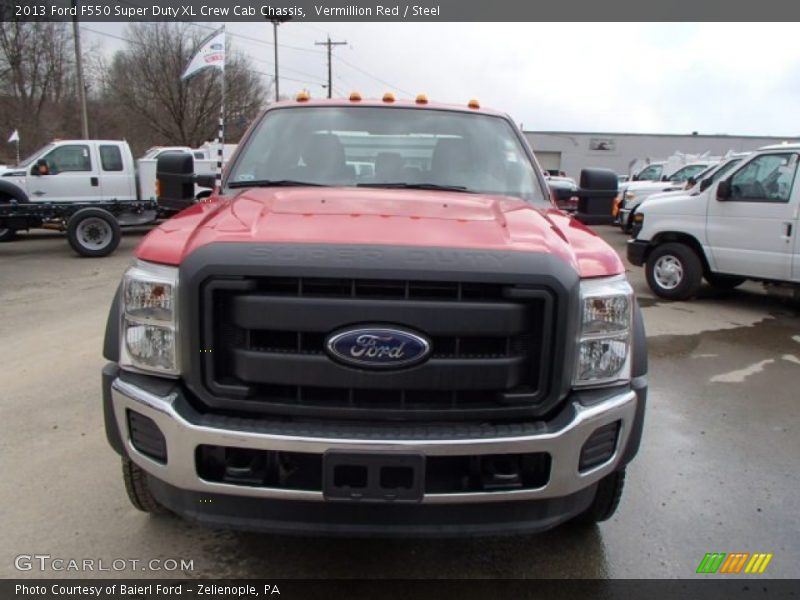 Vermillion Red / Steel 2013 Ford F550 Super Duty XL Crew Cab Chassis