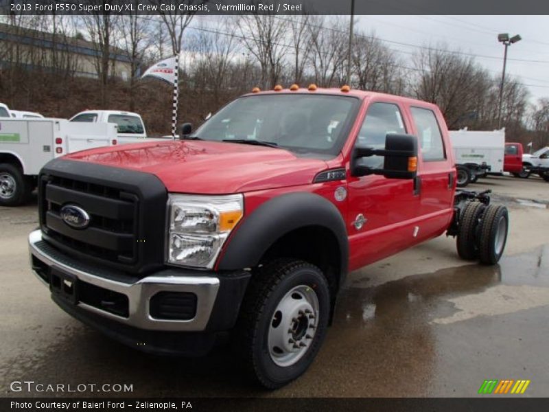 Front 3/4 View of 2013 F550 Super Duty XL Crew Cab Chassis