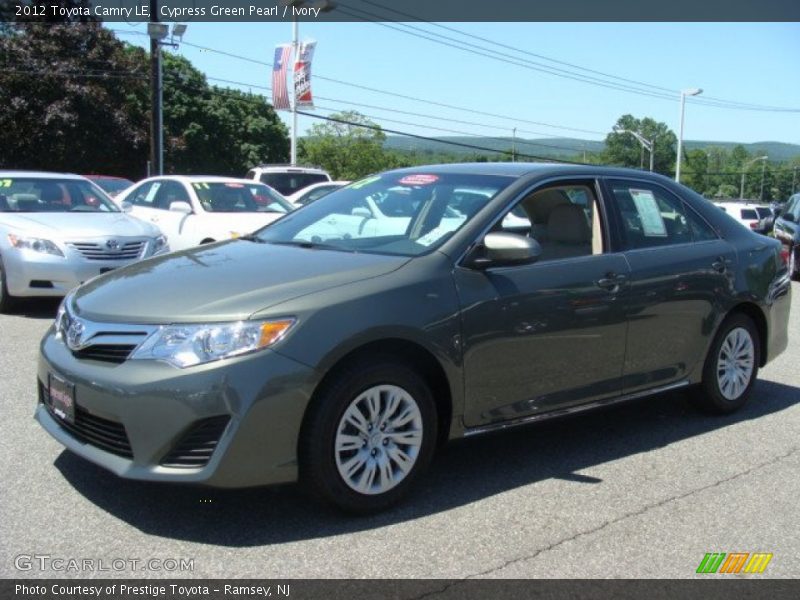 Cypress Green Pearl / Ivory 2012 Toyota Camry LE