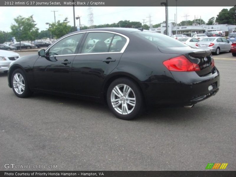 Malbec Black / Graphite 2012 Infiniti G 37 Journey Sedan