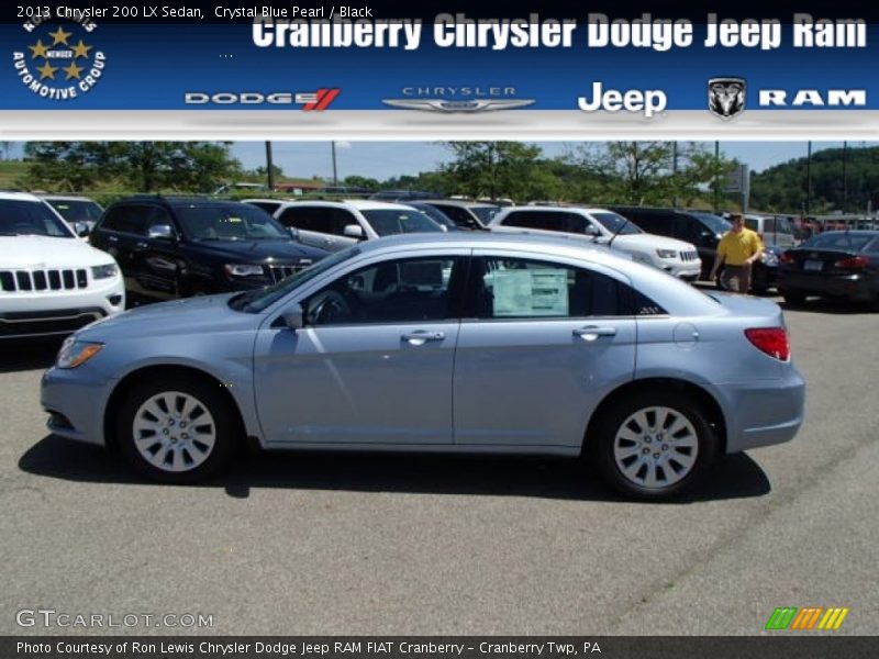 Crystal Blue Pearl / Black 2013 Chrysler 200 LX Sedan