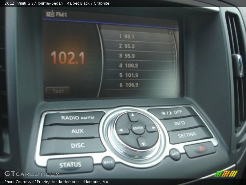 Malbec Black / Graphite 2012 Infiniti G 37 Journey Sedan