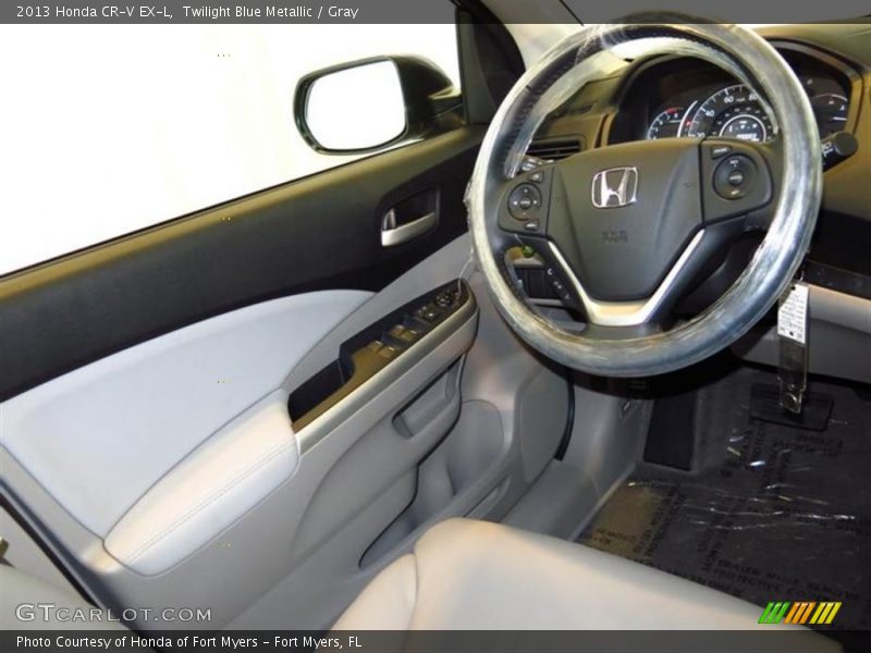 Twilight Blue Metallic / Gray 2013 Honda CR-V EX-L