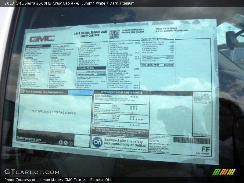 Summit White / Dark Titanium 2013 GMC Sierra 2500HD Crew Cab 4x4