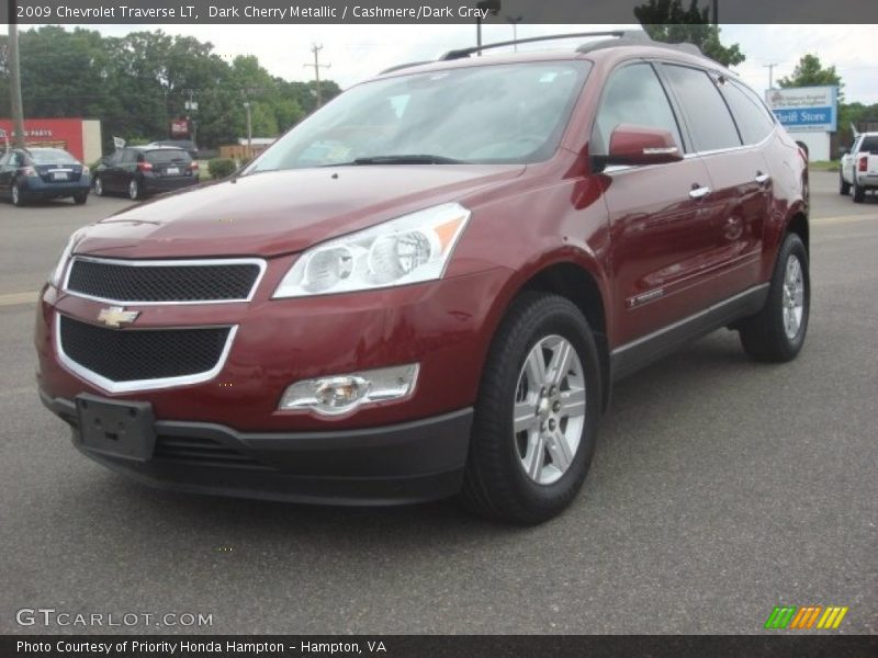 Dark Cherry Metallic / Cashmere/Dark Gray 2009 Chevrolet Traverse LT