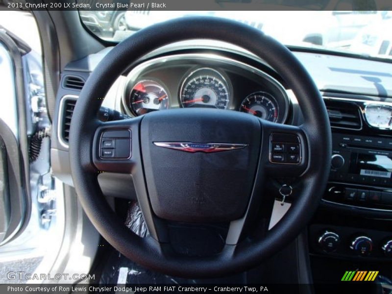 Crystal Blue Pearl / Black 2013 Chrysler 200 LX Sedan