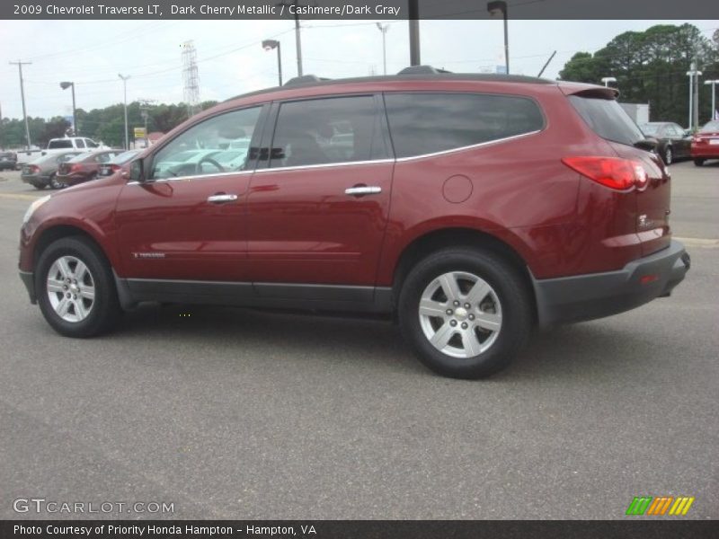 Dark Cherry Metallic / Cashmere/Dark Gray 2009 Chevrolet Traverse LT