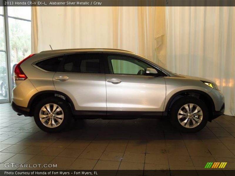 Alabaster Silver Metallic / Gray 2013 Honda CR-V EX-L