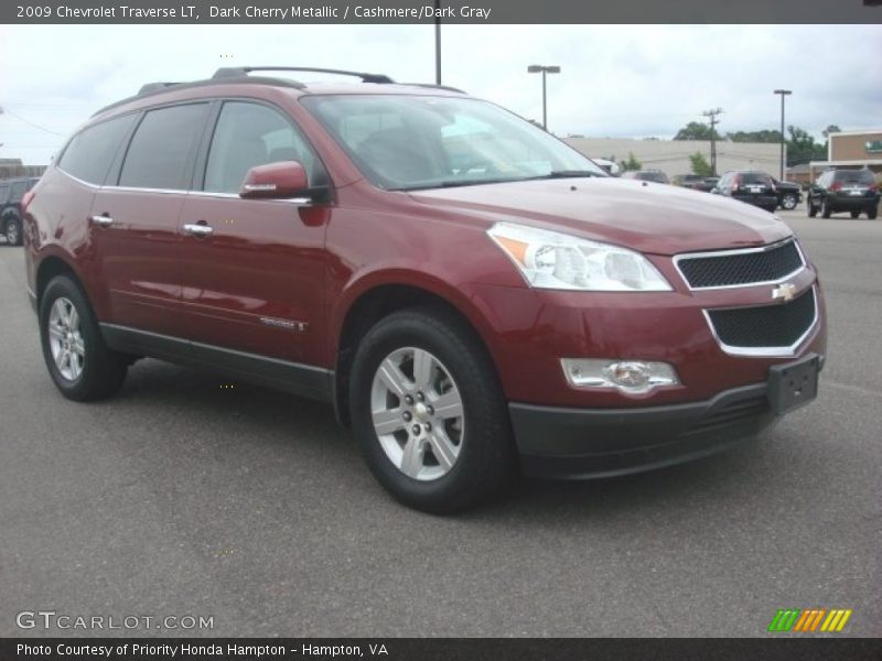 Dark Cherry Metallic / Cashmere/Dark Gray 2009 Chevrolet Traverse LT